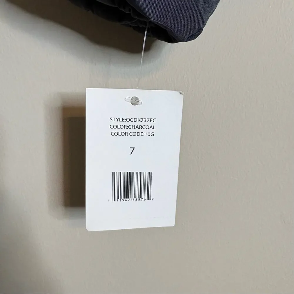 NWT DKNY Boys' Sherpa Hood Insulated Jacket Charcoal Black Size 7 - Picture 6 of 9